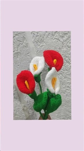 Crochet Calla Lily Floral Arrangement🥰💐#CrochetDesign #CrochetGift #FlowerCraft #HomeDecorIdeas