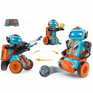 [Hot Item] Kids Stem Educational Programming Robotic Building Kit Multifunctional Remote Control Intelligent Shooting Robot Model Toys