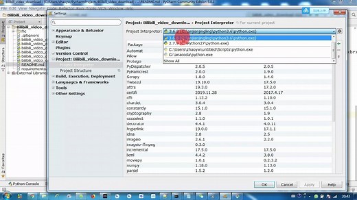 pycharm中设置不同的python版本