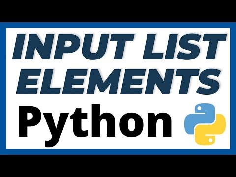 How to input a list in Python from user using for loop and while loop tutorial