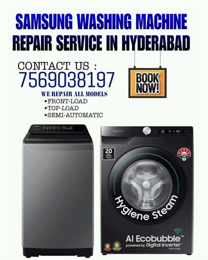 🌀 Samsung Washing Machine Repair in Hyderabad | Expert Service 🔧 | Call 📞 7569038197