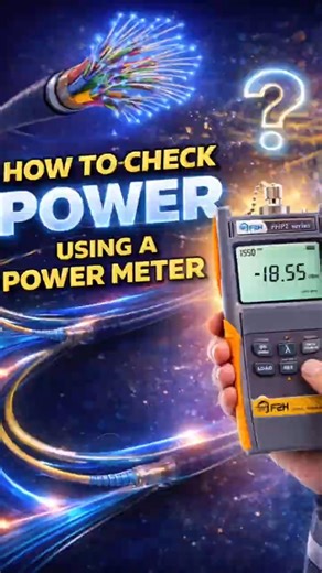 How to Check Fiber Power Using a Power Meter | Easy FTTH Trick #fiberconnection #opticalfiber #ftth