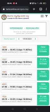 TSRTC . Telangana Rtc bus ticket booking online
