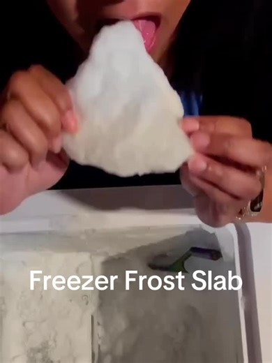 I love Freezer Frost slabs. #iceeating #FreezerFrost #fyp #eatingice #hardice