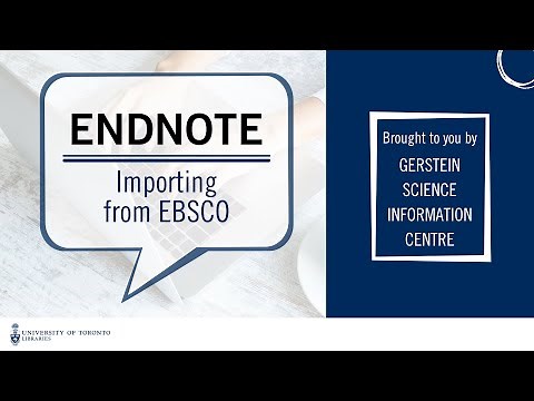 EndNote 4: Directly importing references into EndNote (EBSCO: CINAHL)