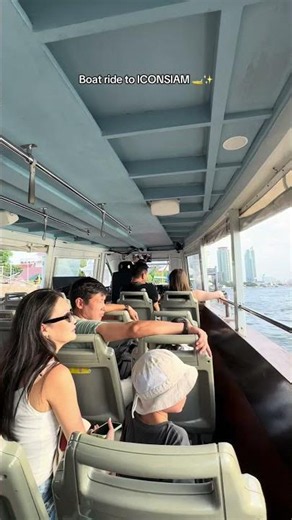 Taking a boat across the Chao Phraya River on my way to ICONSIAM.