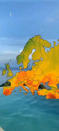 Temperature map of Europe | #viral #mapping #europe #ibispaintx #game #countryballs #drawing #fyp