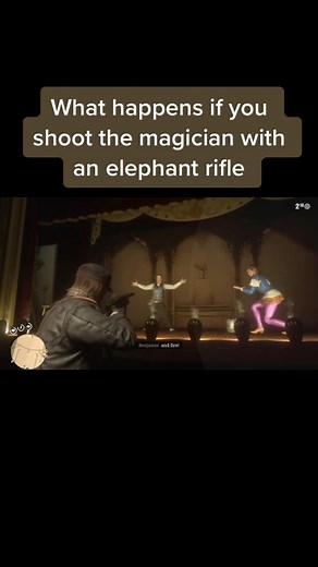Shooting the Magician with an Elephant Rifle in Red Dead Online