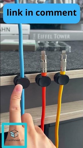 Minimalist Desktop Cable Management Clips #amazonfinds