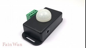FainWan Automatic DC 12V-24V 8A Infrared PIR Motion Sensor Switch for LED Light Stylish