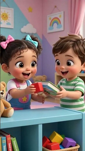 Clean Up Time! 🧸🧹 Pack Away Your Toys Song for Kids #Shorts