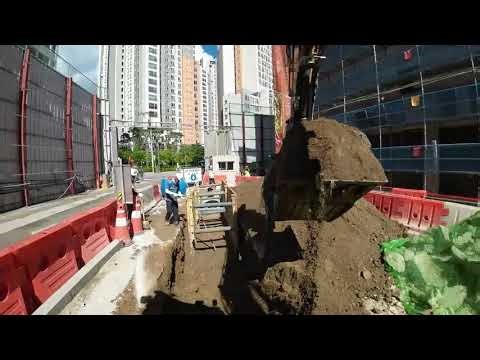 가설 흙막이판넬 설치시공 영상(SK판넬,경량판넬,등등)