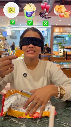 Blindfold Flavours Taste Test Challenge 😱| Eating Everything Blindfold For Full Day #shorts