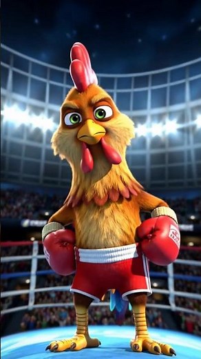 "Epic 3D Boxing Battle: Tiny Rooster vs Clever Fox | Animated Fight in 4K"#shorts #youtubeshorts