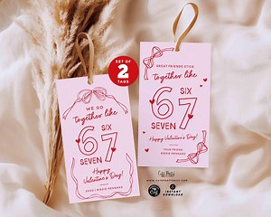 67 Valentine's Day Gift Tags, Kids Classroom Exchange (printable) - Etsy