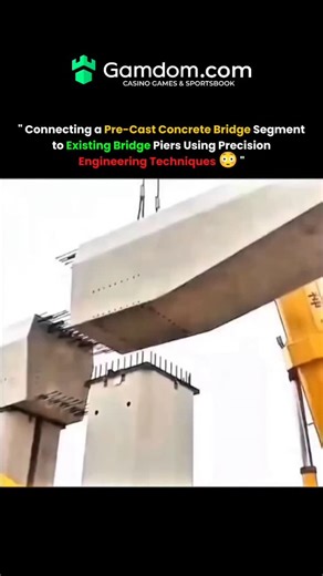 x on Instagram: "This method requires carefully aligning the rebar (reinforcing bars) in the new section with those already set in the piers, which ensures correct load transfer and maintains the structure's integrity. This precise alignment is crucial for the bridge's overail safety, strength, and long-lasting durability. (No copyright intended, DM for credit or removal) #internet #tech #technology #facts #technologytrends #reelsviral #history #innovation #experiment #experiments #science #usa 