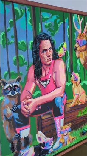 Bret Hart / Cute Animals painting