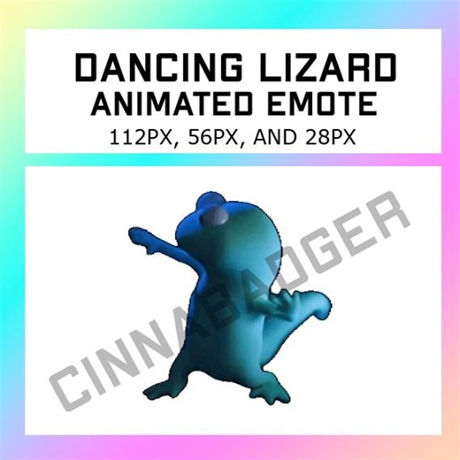 Animated Dancing Dragon Themed Lizard Emote: Twitch, Discord, Youtube - Etsy