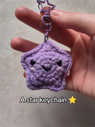 A little violet star keychain ⭐ New star, new version 👀 made with love and care to details 🥰🥰 #keychain #crochet #amigurumi #handmade #cute