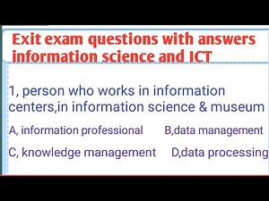 Exit exam for information science and ICT