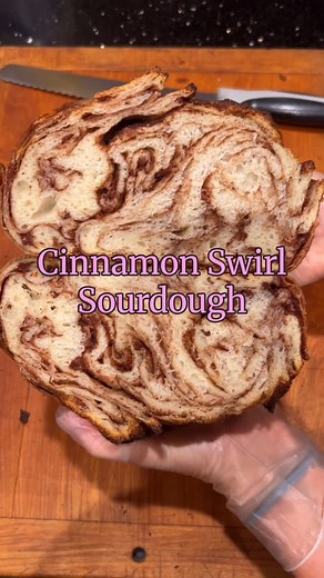 Anna - Bread and Butter Baking on Instagram: "Here is a rough guideline for how to make Cinnamon Swirled Sourdough QUICK NOTE: You may have to adjust amounts on the Cinnamon Paste depending on your kitchen’s temperatures since coconut oil will solidify the cooler it gets and turn liquid at warmer temps. DOUGH 350g warm water 100g active starter 500g bread flour 12g salt —mix dough together, cover and let rest for one hour CINNAMON PASTE: 20g cinnamon 20g flour 30g powdered sugar 40g coconut oil 