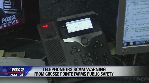 Telephone IRS scam warning from Grosse Pointe Farms Public Safety