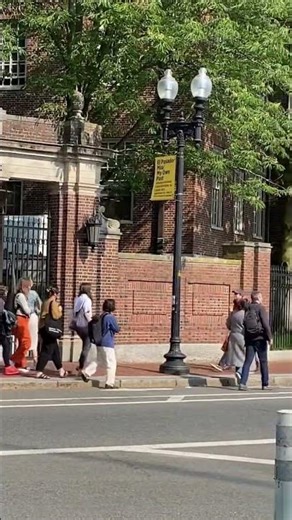 Harvard Square, Cambridge, entrance to Harvard campus, USA
