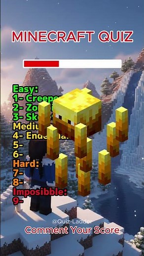 Only True Minecraft Fans Can Ace This Quiz.🔥🔥