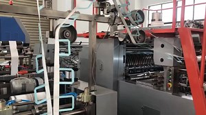 Sheet Feed #Paper Carrier Shopping Bag with Handle Making #Machine - FLAT HANDLES The machine produce produce variable sizes paper bags with paper handle inline for completely paper bags without any manual process. The machine automatic paper fed from paper sheets, tube forming, cut-off, bottom forming, bottom glue, bag forming and final handle bag output. All steps are completed in-line; This machine is an idea equipment for Flat handle square bottom paper bag. | Nanjiang Machinery Co., Ltd.