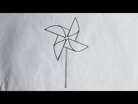 How to Draw Pinwheel | Simple and Easy Pinwheel Drawing