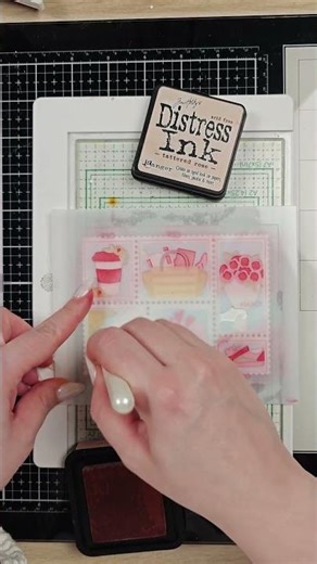 Postage Collage Mom Stencil - Waffle Flower Demo