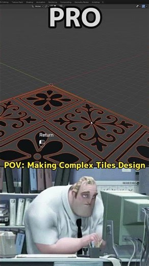 POV: Making Complex Tiles Design in Blender