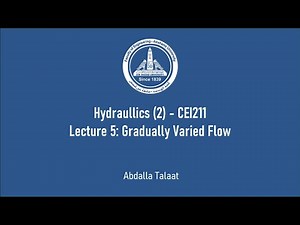 5. Gradually Varied Flow