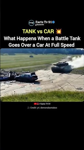 What Happens When a Tank Runs Over a Car? 😳