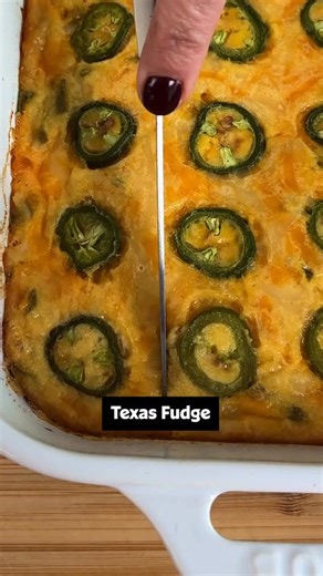 This ultra-creamy Jalapeño Texas Fudge layers sharp cheeses with tangy pickled jalapeños for a baked bite full of Texas-style flavor. 🔥🤠 They’re simple to mix, quick to bake, and impossible to resist. Keep reading or click the link in the @allrecipes bio for full recipe! 🌶️ Ingredients: 2 large eggs 1 can evaporated milk 1/2 cup all-purpose flour 1/2 teaspoon garlic powder 1/2 teaspoon onion powder 1/4 teaspoon kosher salt 8 ounces sharp Cheddar cheese, shredded 8 ounces Monterey Jack cheese,