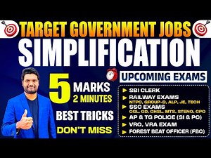SIMPLIFICATION BEST TRICKS FOR ALL BANK PO & CLERK , SBI, IBPS, SSC, RAILWAY, AP/TS AND OTHER EXAMS