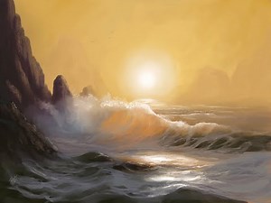 Procreate Painting Ocean Atmosphere Impressionism