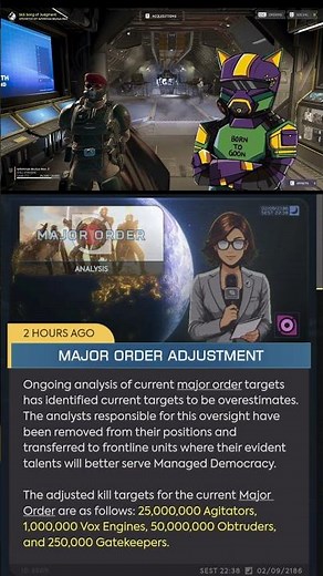 Sector Report: Major Order Adjustments! Hunt Obtruders | Helldivers 2
