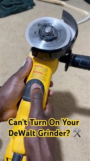 How to Turn On DeWalt DWE402 Grinder | Safety Switch Tutorial