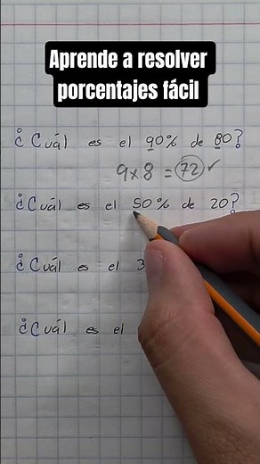 Aprende a resolver porcentajes fácil