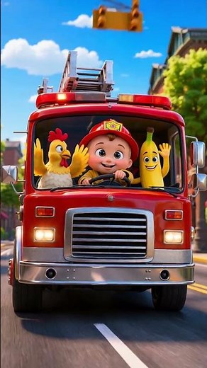 Fire Truck Song | Chicken Banana Nursery Rhymes 🎵 Kids Songs
