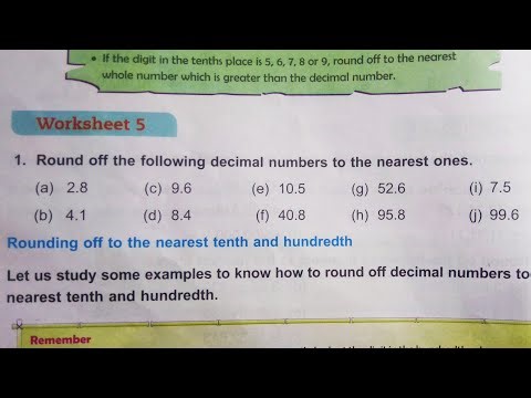 Dav Class 5 Math Unit 9 Worksheet 5 || Rounding Off Numbers || (Nearest Ones) ‪@madhubanclasses‬