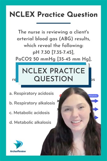 It's time for another NCLEX® practice question with Rachel at Archer Review! Comment below with your answer, and let us know what questions you have! 💬 Remember - we have thousands of practice questions like this to get you NCLEX-ready at https://archerreview.link/meta-sure-pass 🙌 Sign up today and get access to everything you need for NCLEX success! #futurenurse #nursingstudent #nclexquestions #nclextips | Archer NCLEX Review