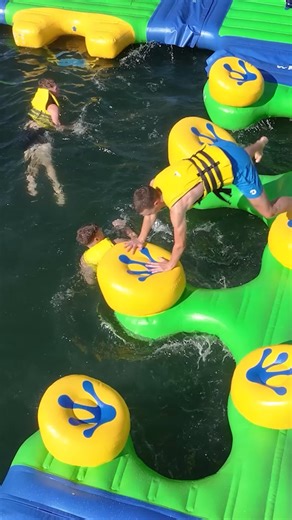  NEW: QuickJump L!  Fast. Dynamic. Challenging.  Twice as long – twice the fun! Seven jumping pads over six meters of pure action!  Test your speed, coordination & balance – and keep the crowd coming back for more!  ✅ Shallow-water compatible ✅ Super engaging challenge ✅ Quick setup – easy handling  Add variety. Boost energy. Make every jump count! #wibit #wibitsports #quickjumpL | Wibit Sports GmbH | Facebook