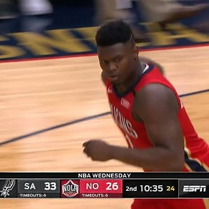 267K views · 7.7K reactions |  Z I O N  Zion Williamson put up 22 PTS and 7 REB in his NBA debut... including 17-STRAIGHT New Orleans Pelicans points in the 4th Q! | NBA | Facebook