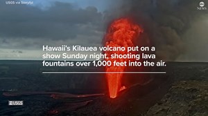 Kilauea volcano lights up Hawaii sky with spectacular lava display