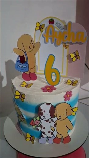 lindo bolo tema bobbie goods em chantilly #cake #confeiteirainiciante