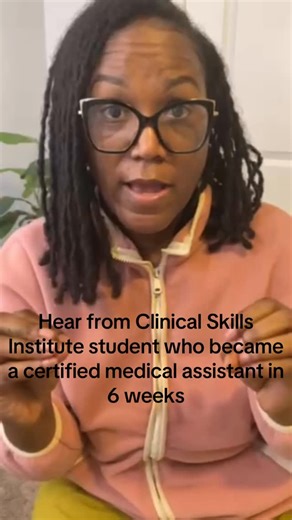 Clinical Skills Institute on Instagram: "Hear from Clinical Skills Institute student on how she passed the NHA CCMA exam in 6 weeks! ##clinicalskillsinstitute #medicalassistant #medicalassistantprogram #ccma"