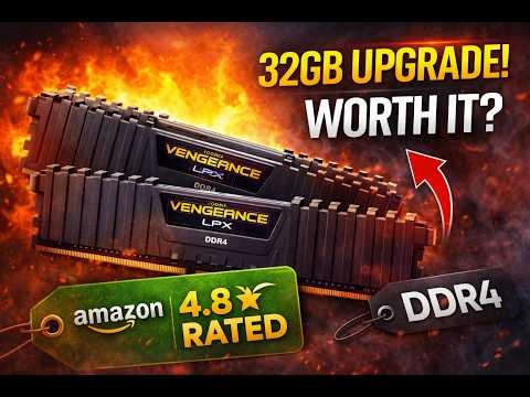 CORSAIR Vengeance LPX DDR4 RAM 32GB 2x16GB 3200MHz CL16 20 20 38 1 35V Intel AMD Desktop Computer Me