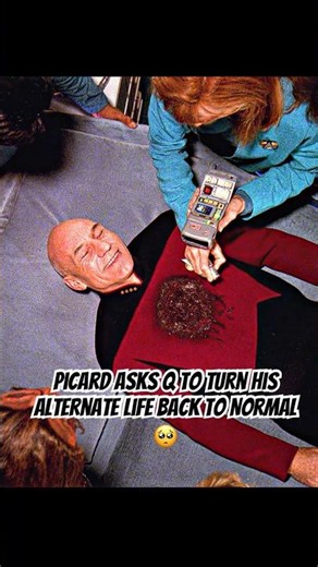 Picard Asks Q To Turn His Alternate Life Back To Normal🥺#startrek #startrek #shorts #shortvideo